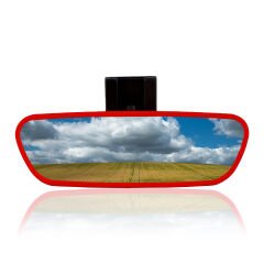 Universal Pırlanta Eğik Kollu-3 İç Dikiz Aynası 171x56 mm Kırmızı