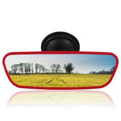 Universal Pırlanta Kiva-3 Vantuzlu İç Dikiz Aynası 171x56 mm Kırmızı