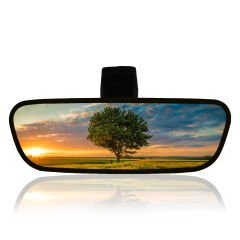 Universal Pırlanta Şahin Ayaklı-3 İç Dikiz Aynası 171x56 mm Siyah
