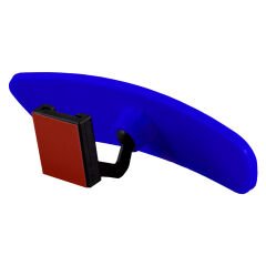 Universal Pırlanta Eğik Kollu-4 İç Dikiz Aynası 212x59 mm Mavi