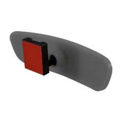 Universal Pırlanta Dik Kollu-4 İç Dikiz Aynası 212x59 mm Gri
