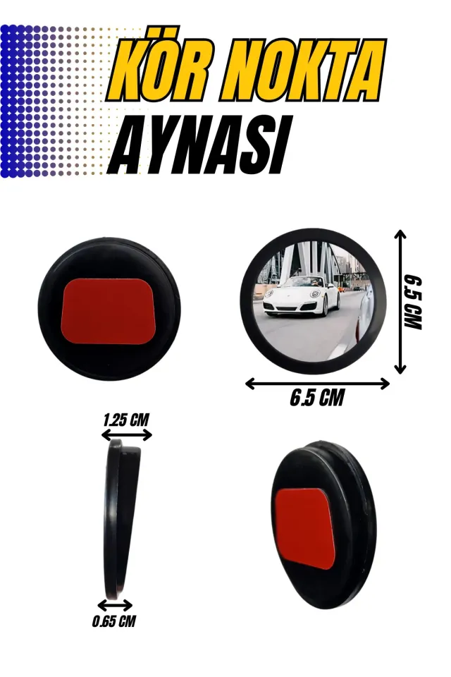Kör Nokta Aynası Park Etme Aynası Yuvarlak 2 Adet (ürün gerçek camdan üretilmiştir)