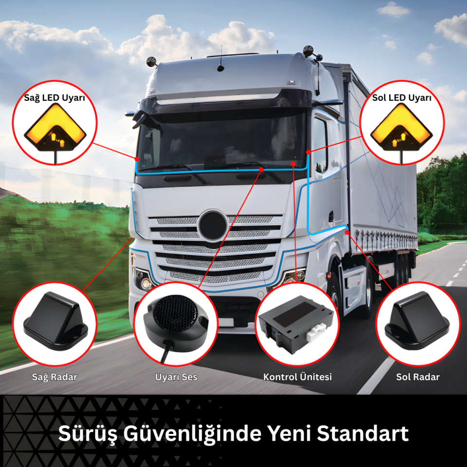 ARKUS Araç Radar Kör Nokta Uyarı Sistemi (Montaj Dahil)