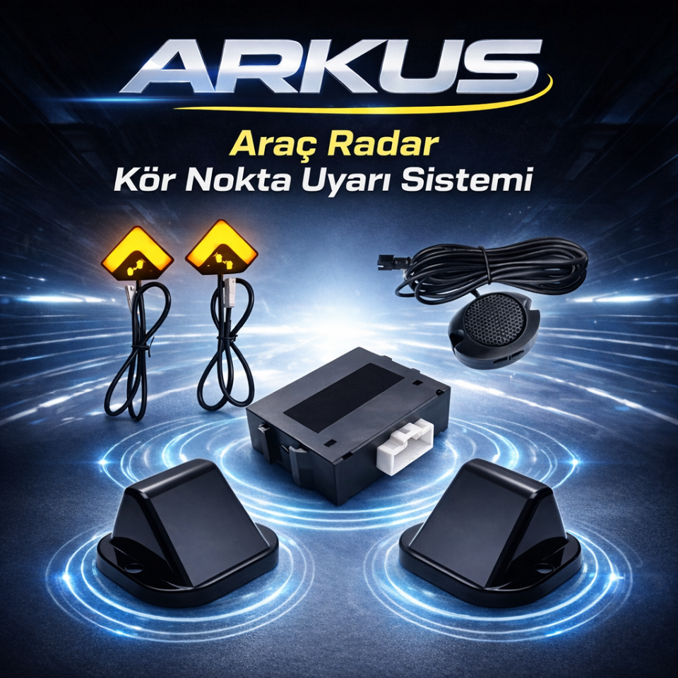 ARKUS Araç Radar Kör Nokta Uyarı Sistemi (Montaj Dahil)