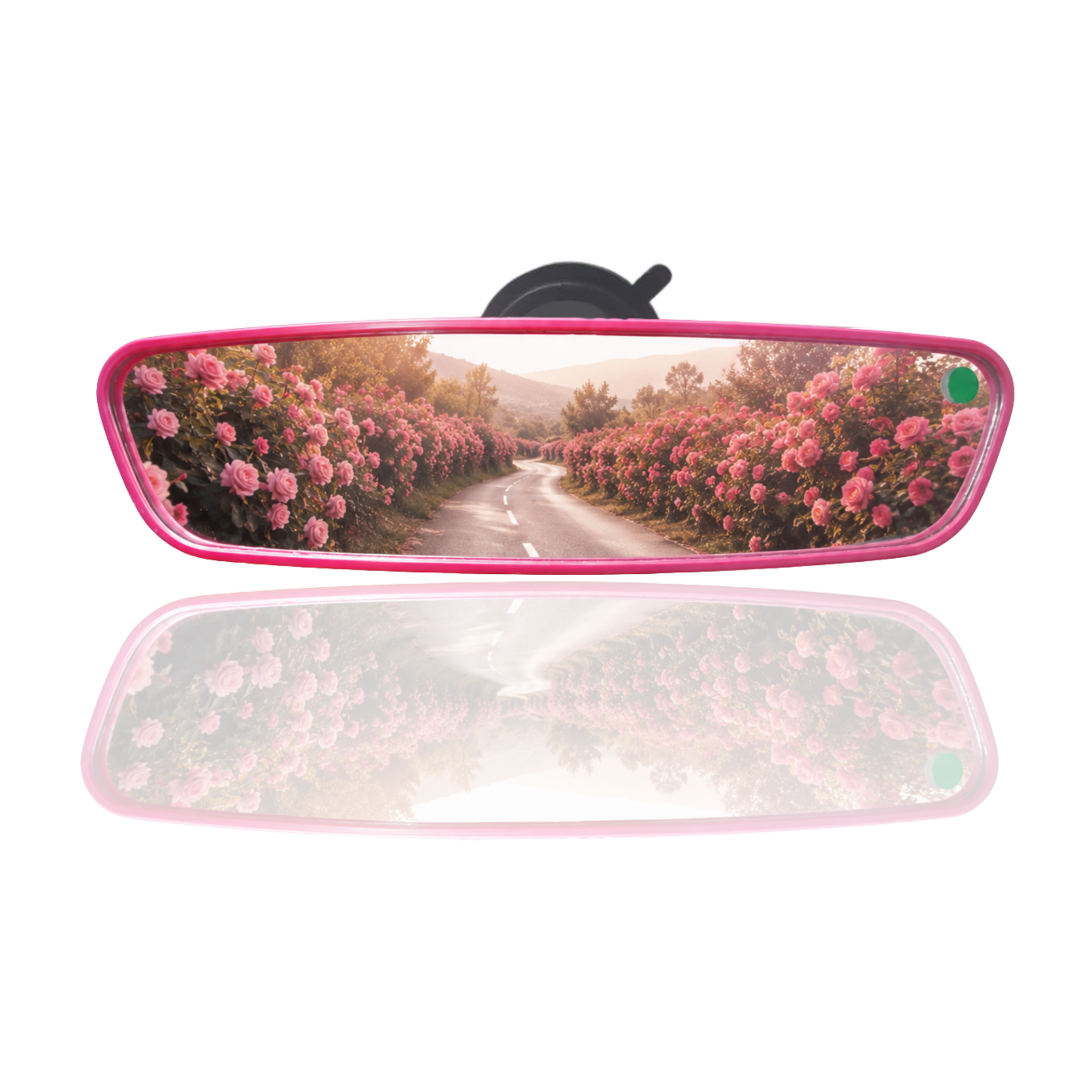 TAKGÖR Pırlanta-5 Vantuzlu Universal Dikiz Aynası 25x6 Cm Pembe