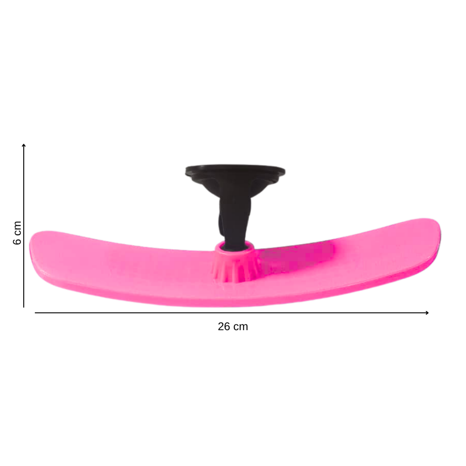 TAKGÖR Pırlanta-5 Vantuzlu Universal Dikiz Aynası 25x6 Cm Pembe