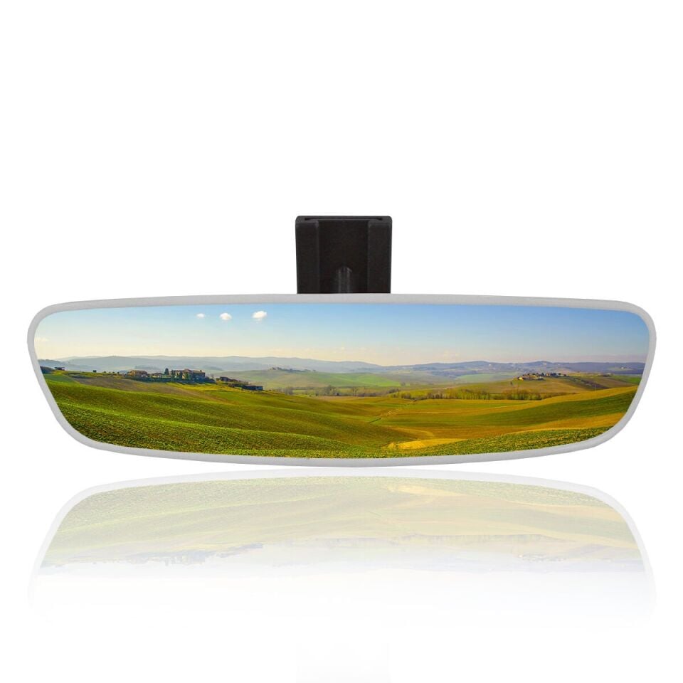 Universal Pırlanta Eğik Kollu-5 İç Dikiz Aynası 249x64 mm Beyaz