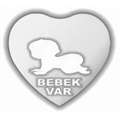 Kalp Dikkat Bebek Işıklı İç Dikiz aynası 115 mm