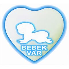 Kalp Dikkat Bebek Işıklı İç Dikiz aynası 115 mm