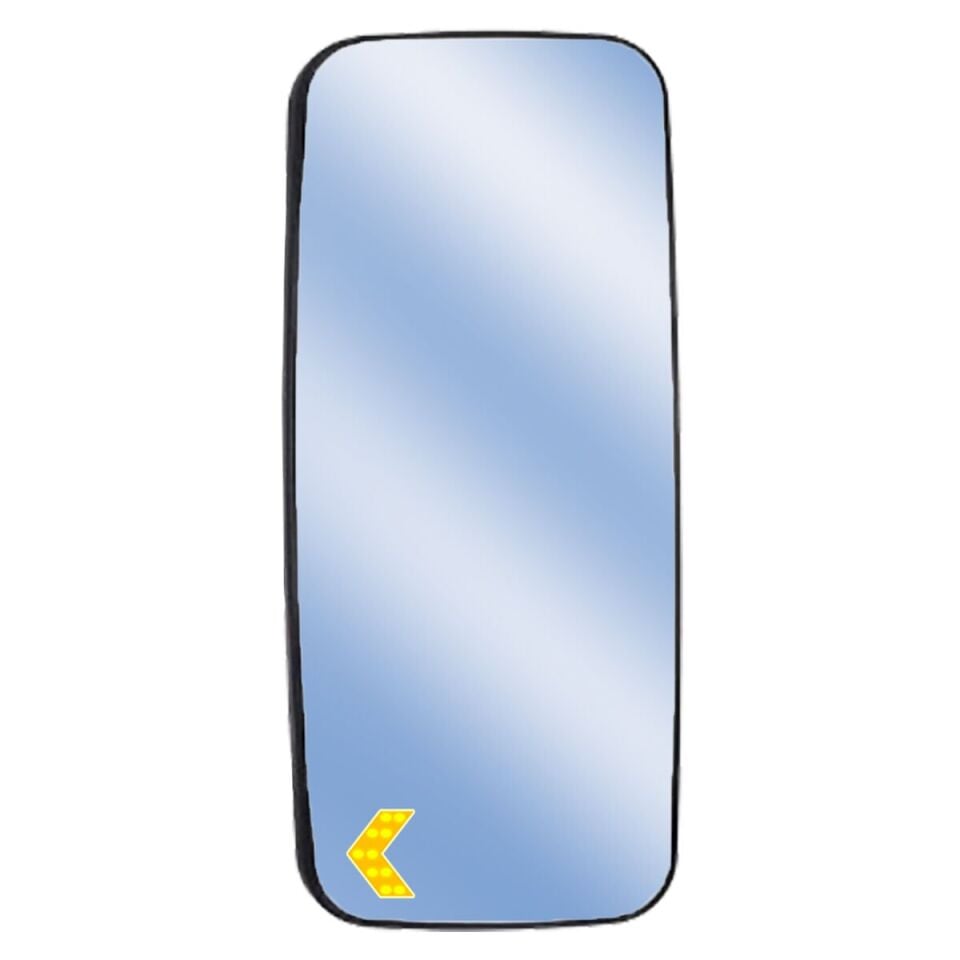 Axor Ym Rezistanslı Kızaklı Sinyalli Plastik Yataklı Sağ Ayna Camı 24V 215x435 mm