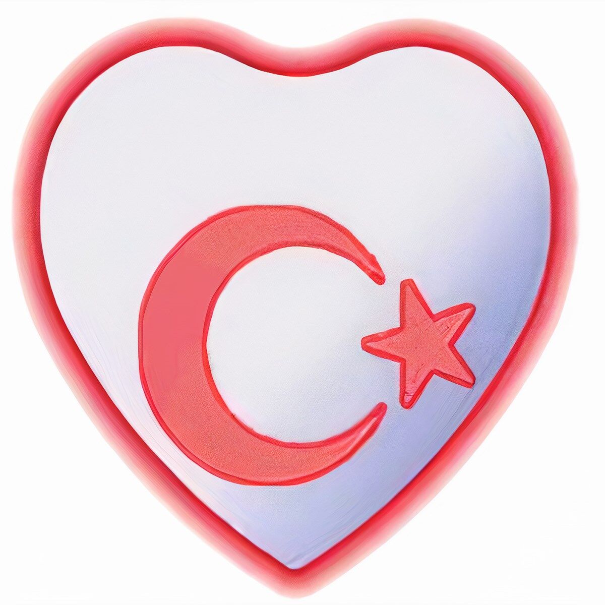 Kalp Ay Yıldız Işıklı İç Dikiz Aynası 115 mm