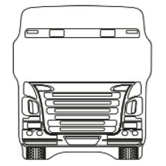 Scania Kabin Canlandırma Ayna Dik Kollu 140x170 mm