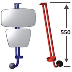 403 Uzun Saksılı İç Dikiz Kol Renkli Metal 500 mm