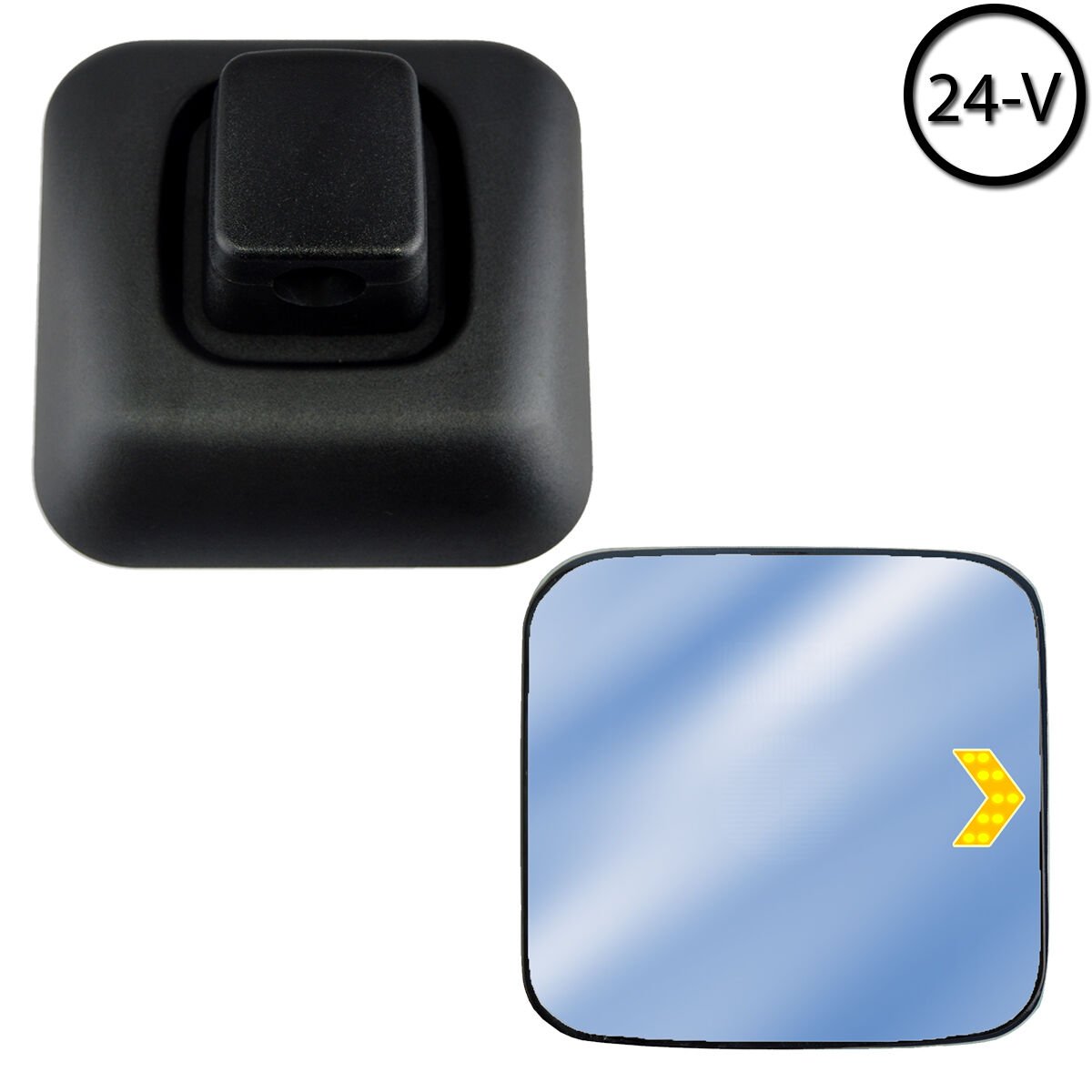 Atego Axor Actross Sinyalli Rezistanslı İlave Ayna 24V 201x201 mm 000 810 9616