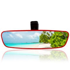Universal Pırlanta Şahin Ayaklı-5 İç Dikiz Aynası 249x64 mm Kırmızı
