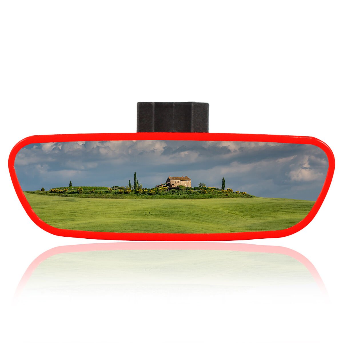 Universal Pırlanta Dik Kollu-3 İç Dikiz Aynası 171x56 mm Kırmızı