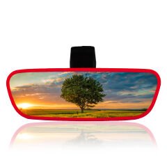 Universal Pırlanta Şahin Ayaklı-3 İç Dikiz Aynası 171x56 mm Kırmızı