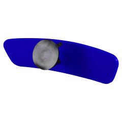 Universal Pırlanta Kiva-6 Vantuzlu İç Dikiz Aynası 277x73 mm Mavi