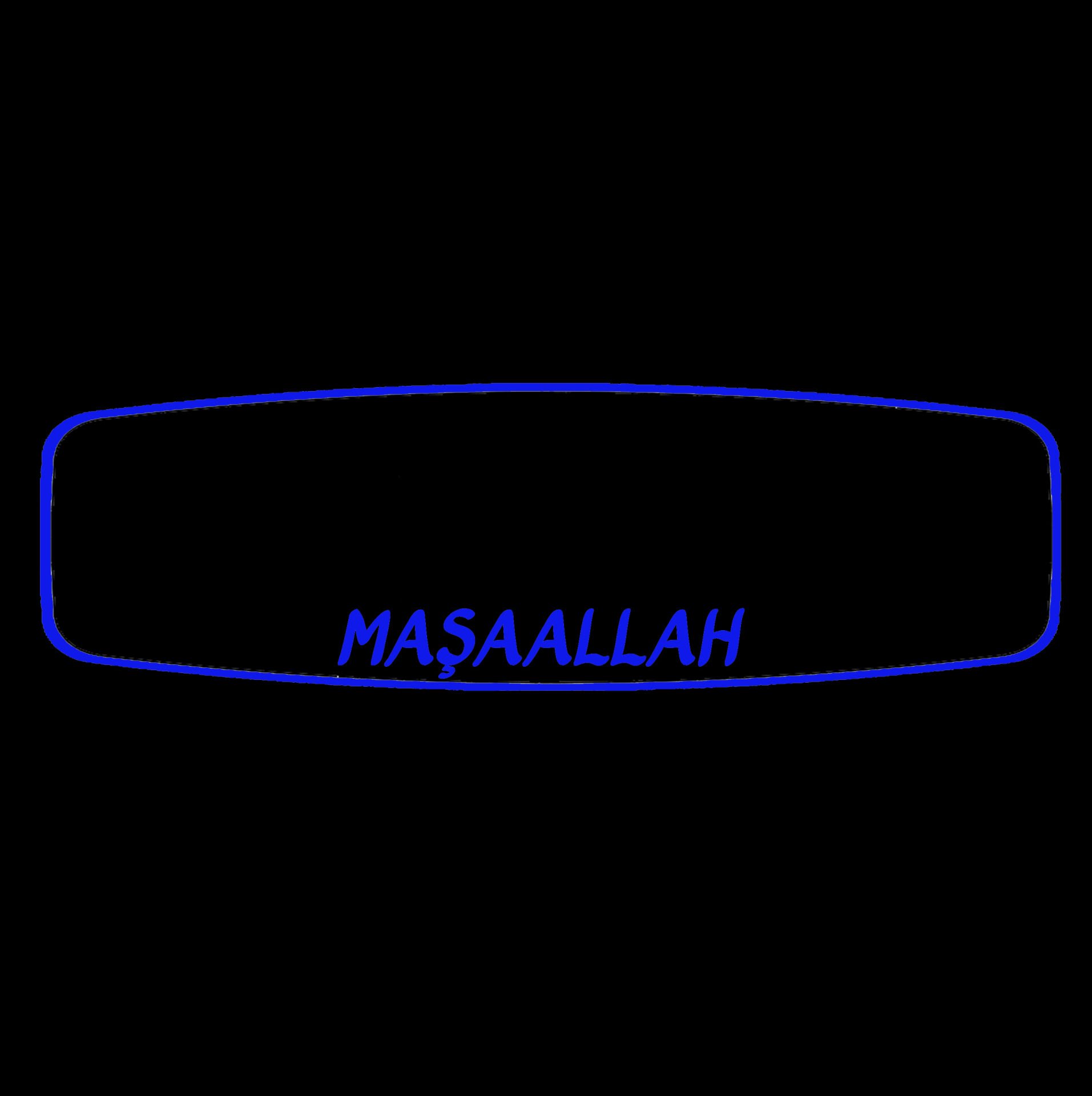 CİCİ KOLLU-2 R450 D/ YAKAMOZ   / MAVİ    (   MAŞAALLAH TÜRKÇE  )  Işıklı İç Dikiz Aynası 300X80 mm