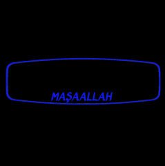 CİCİ KOLLU-2 R450 D/ YAKAMOZ   / MAVİ    (   MAŞAALLAH TÜRKÇE  )  Işıklı İç Dikiz Aynası 300X80 mm