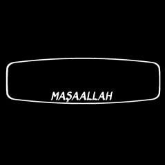 CİCİ KOLLU-2 R450 E/ YAKAMOZ   / BEYAZ    (   MAŞAALLAH TÜRKÇE  )  Işıklı İç Dikiz Aynası 300X80 mm