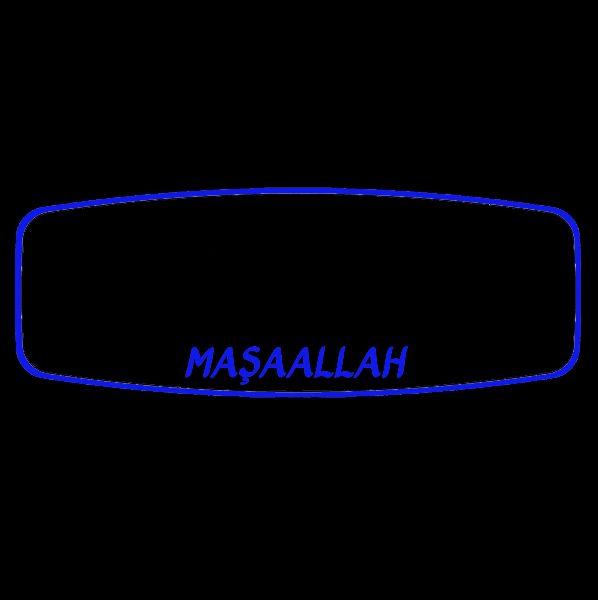 PALA KOLLU-1-E R450/ YAKAMOZ   / MAVİ    (   MAŞAALLAH TÜRKÇE  )  Işıklı İç Dikiz Aynası 320X115 mm