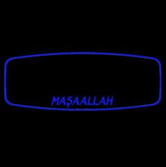 PALA KOLLU-1-E R450/ YAKAMOZ   / MAVİ    (   MAŞAALLAH TÜRKÇE  )  Işıklı İç Dikiz Aynası 320X115 mm