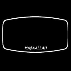 NAZAR ŞAHİN AYAKLI R450/ YAKAMOZ   / BEYAZ    (   MAŞAALLAH TÜRKÇE  )    Işıklı İç Dikiz Aynası 290x150 mm