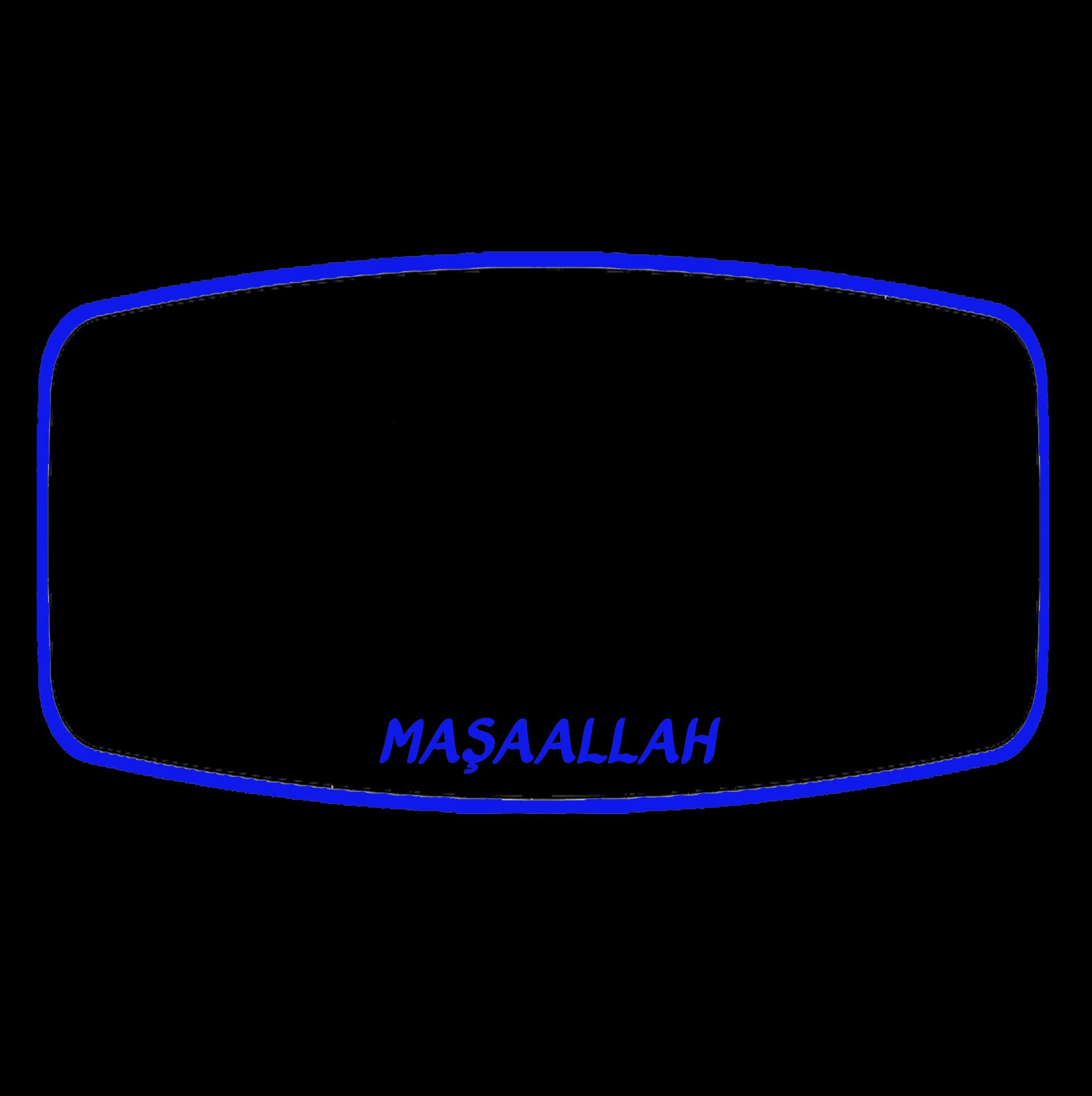 NAZAR ŞAHİN AYAKLI R450/ YAKAMOZ   / MAVİ    (   MAŞAALLAH TÜRKÇE  )   Işıklı İç Dikiz Aynası 290x150 mm