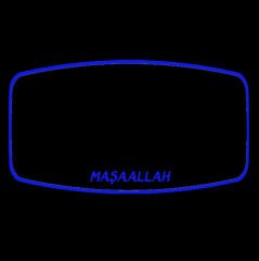 NAZAR ŞAHİN AYAKLI R450/ YAKAMOZ   / MAVİ    (   MAŞAALLAH TÜRKÇE  )   Işıklı İç Dikiz Aynası 290x150 mm