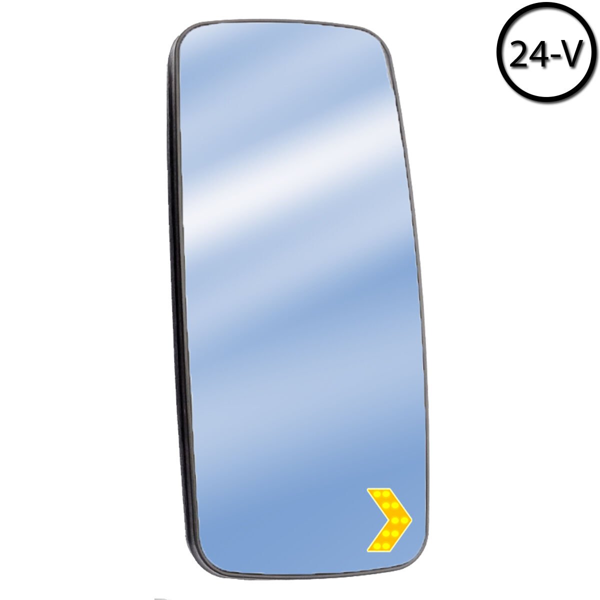 Axor Atego Rezistanslı Sinyalli Plastik Yataklı Sağ 3 mm Ayna Camı 24V 380x170 mm 001 811 3433