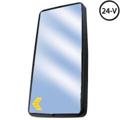 Ford Cargo YM Rezistanslı Ayna Camı Sinyalli Plastik Yataklı Sol 24V 205x384 mm