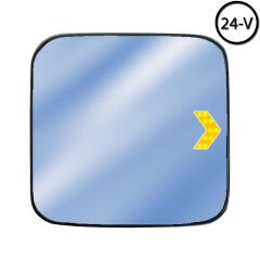 Universal YM Kare İlave Ayna Camı Sinyalli Plastik Yataklı Rezistanslı Sol 225x215 mm