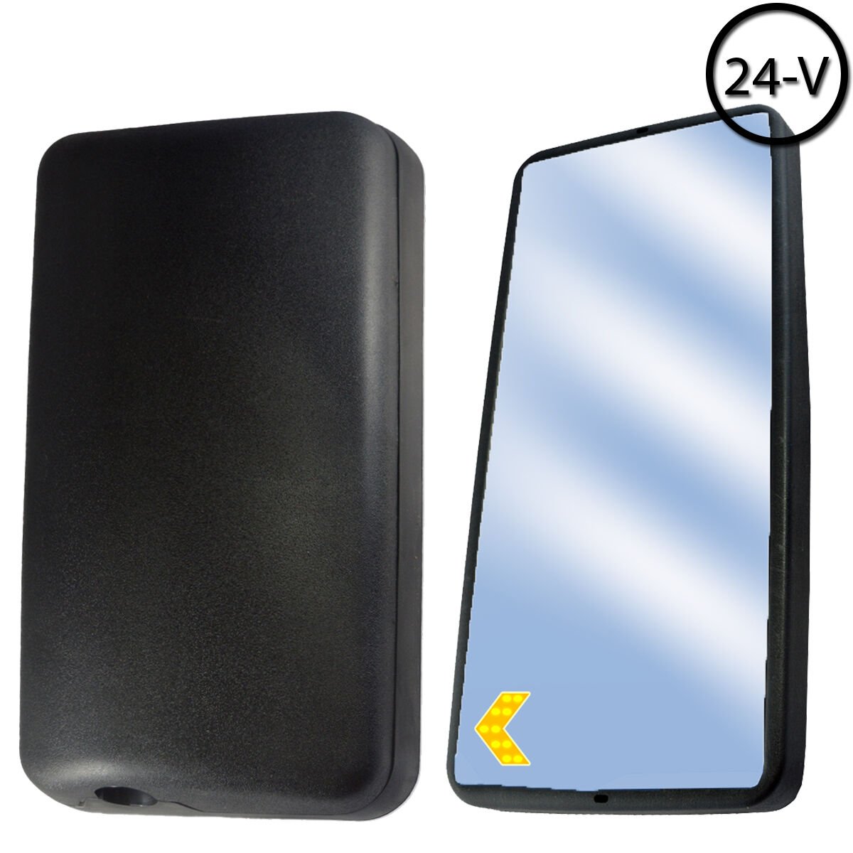 Ford Cargo YM Man Motorlu Sinyalli Rezistanslı Sol Ayna 24V 205x384 mm 3C46 17683 DB