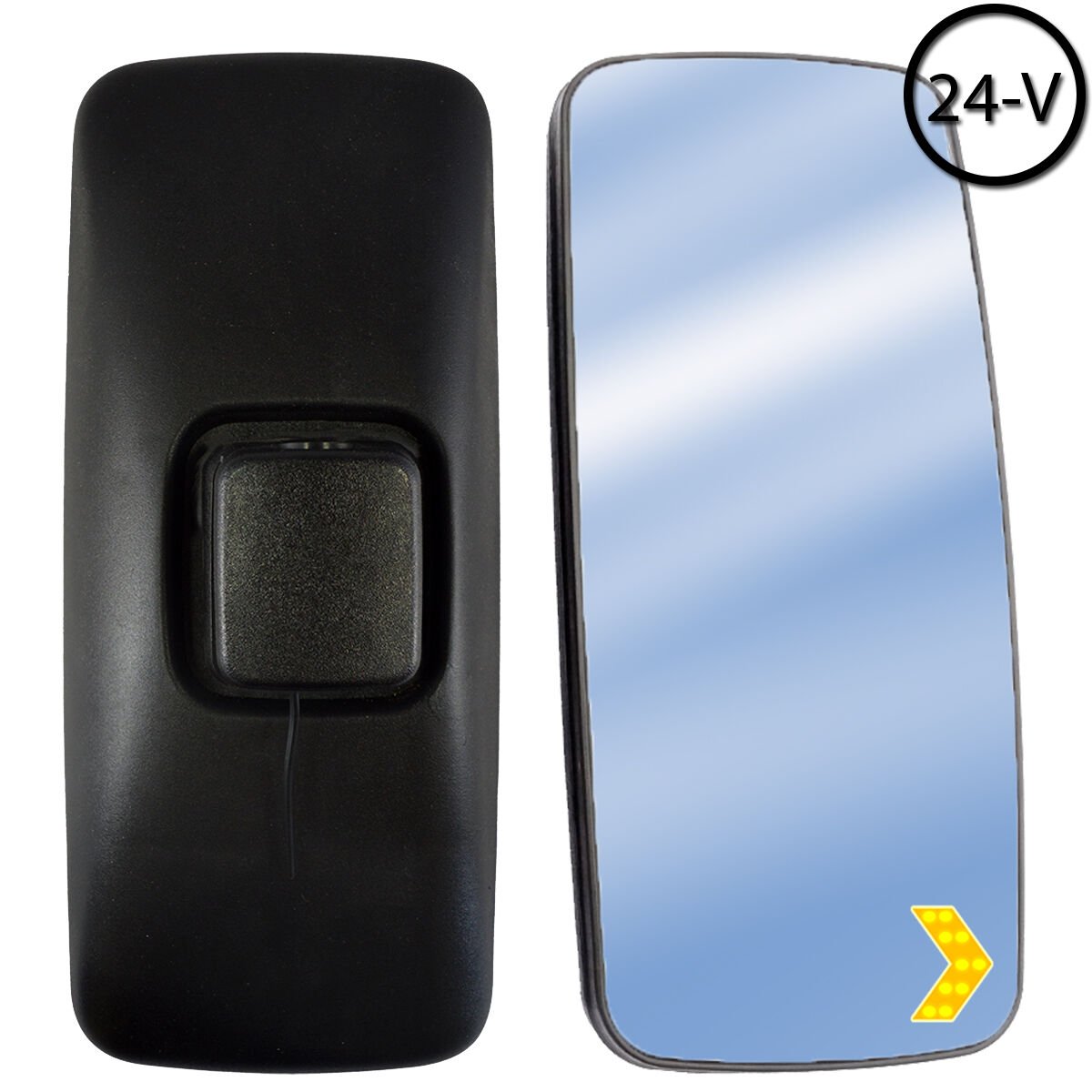 Axor Atego Sinyalli Rezistanslı Sağ Dış Dikiz Ayna 24V 395x175 mm 000 810 02 79