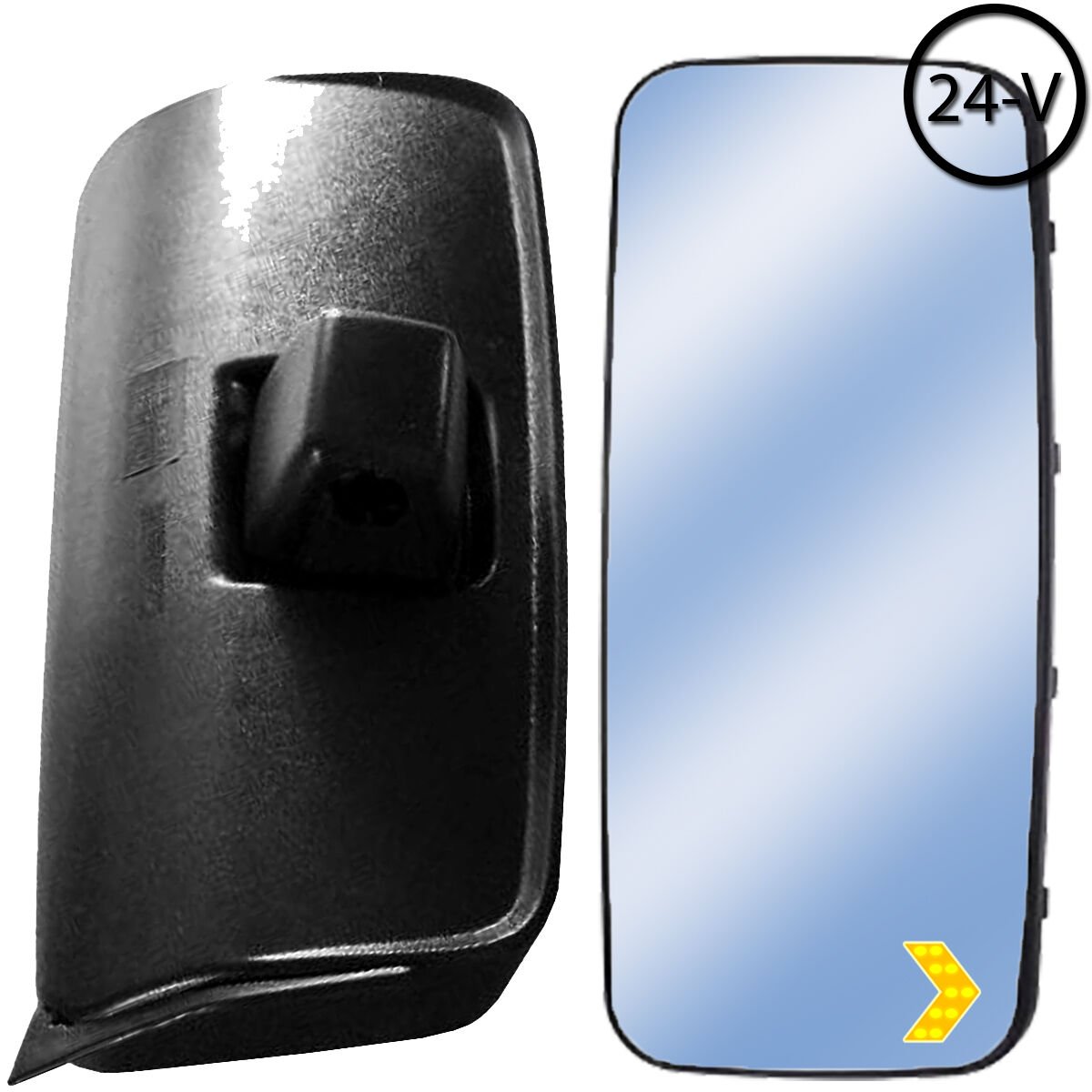 Axor YM Motorlu Sinyalli Rezistanslı Tırnaklı Sağ Ayna 24V 215x435 mm