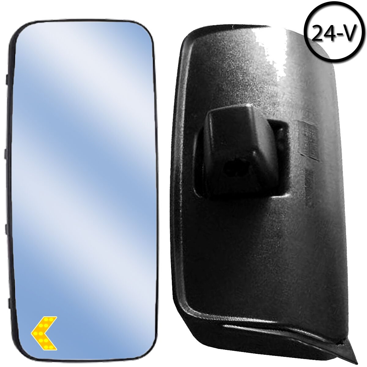 Axor YM Motorsuz Sinyalli Rezistanslı Tırnaklı Sol Ayna 24V 215x435 mm