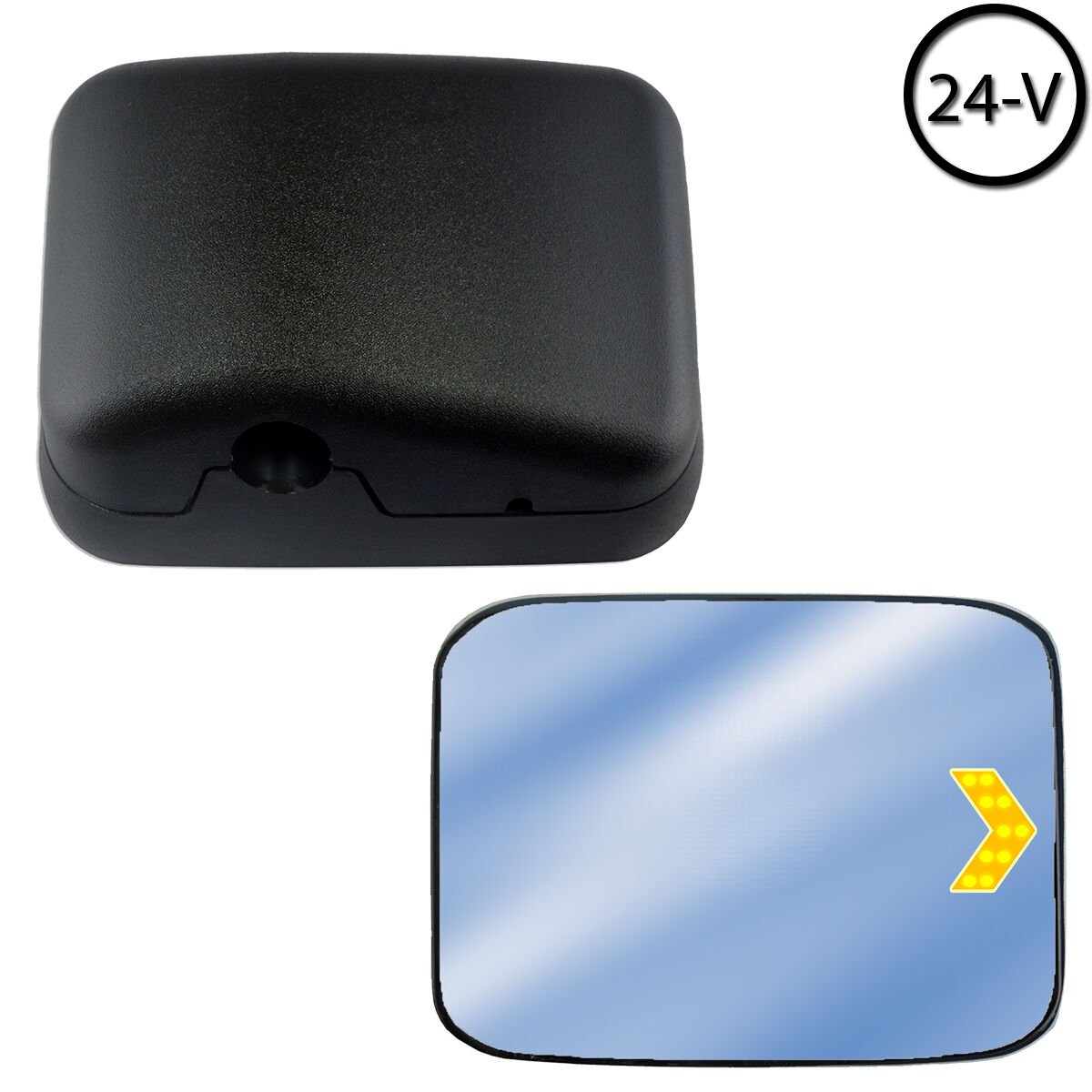 Cargo YM Man Sinyalli Rezistanslı İlave Ayna 24V 219x170 mm